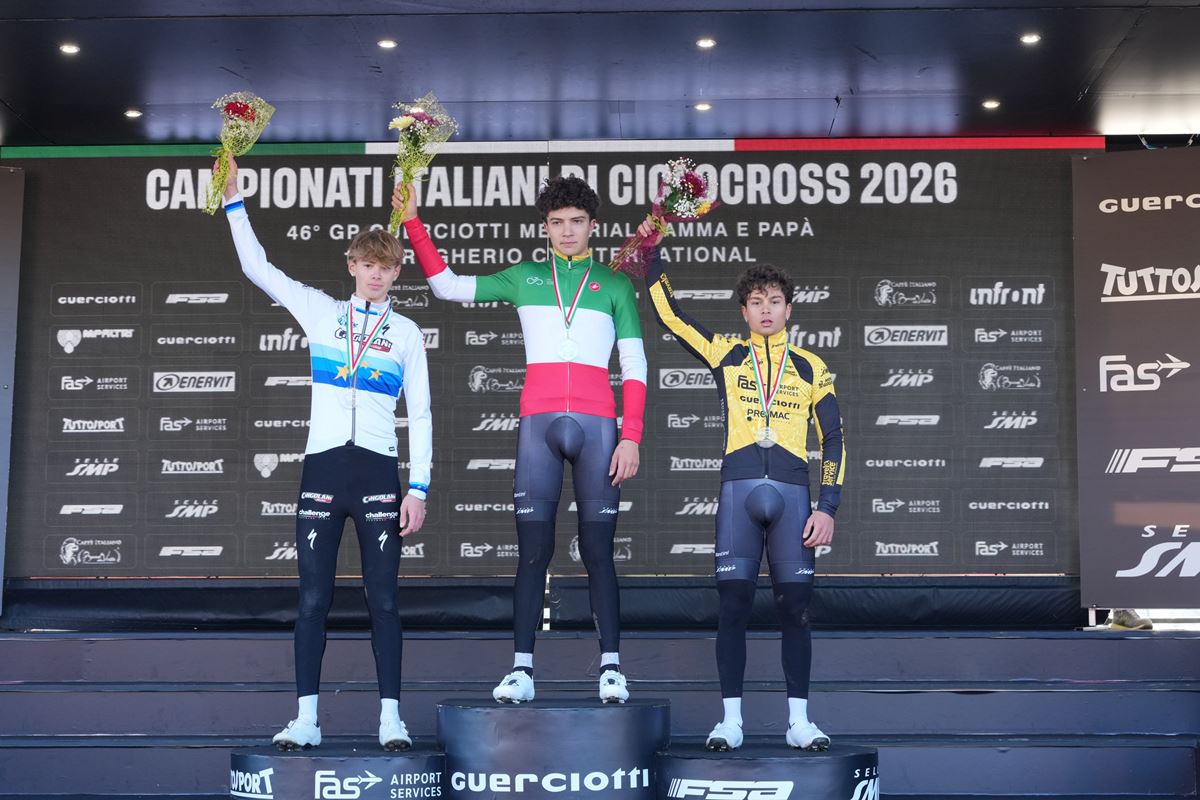 Podio juniores campionati italiani ciclocross